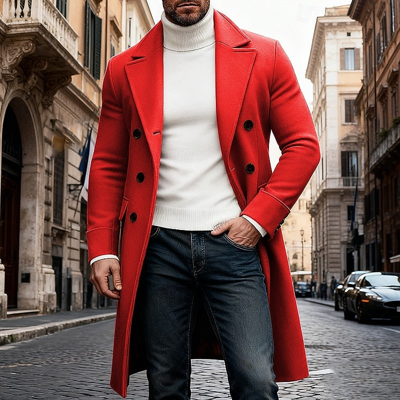 Thaddeus | Men's Classic Long Tailored Overcoat