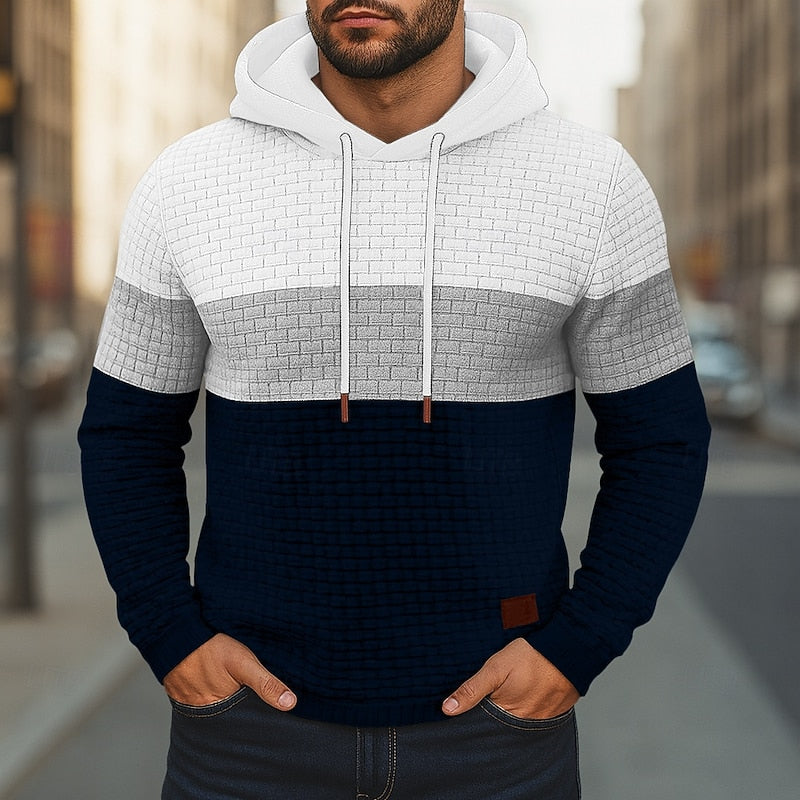 Reuben | Men's Colour-Block Pullover Hoodie