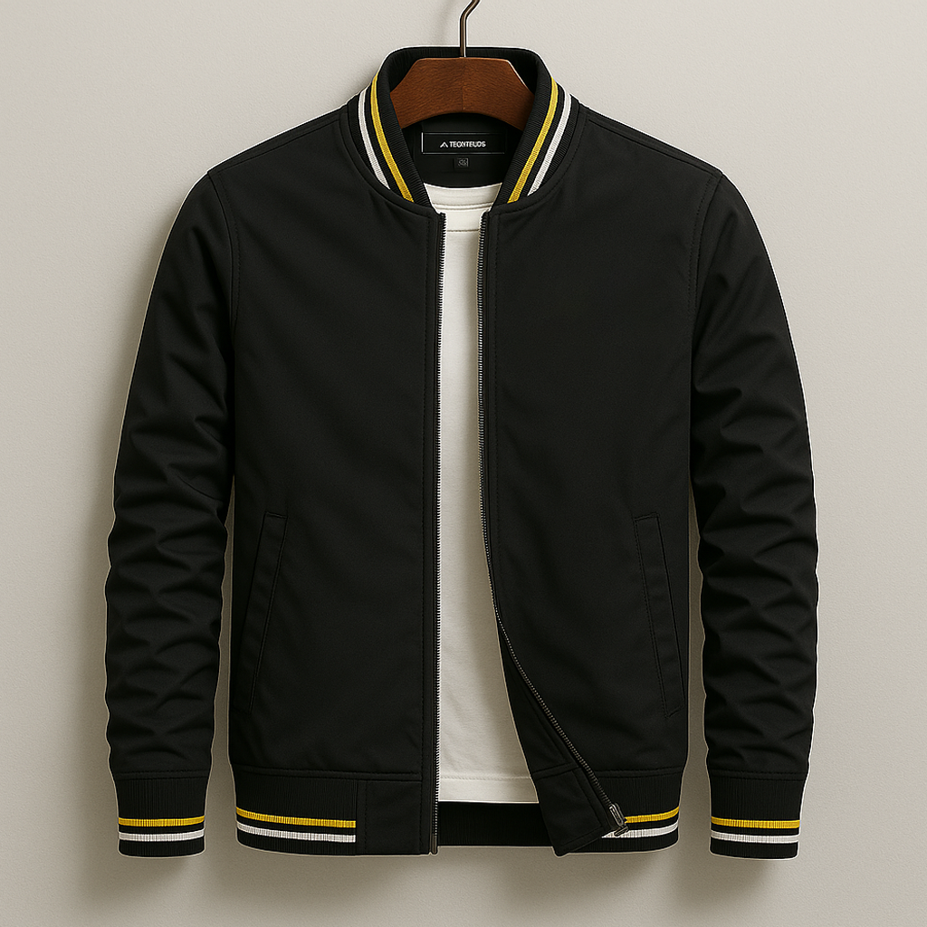 Hector | Men's Classic Bomber Jacket with Ribbed Trims - original photo 4