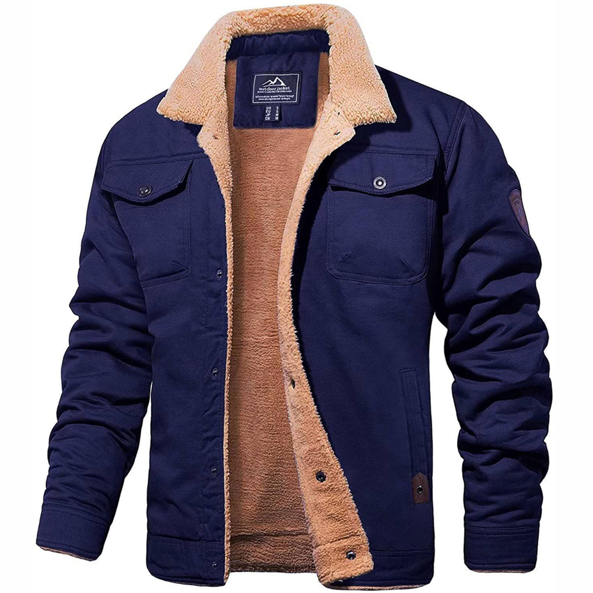 Armand / Men’s Sherpa-Lined Cotton-Blend Winter Jacket