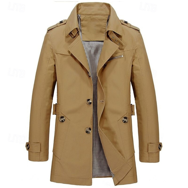 Winston | Men's Tailored Single-Breasted Trench Coat