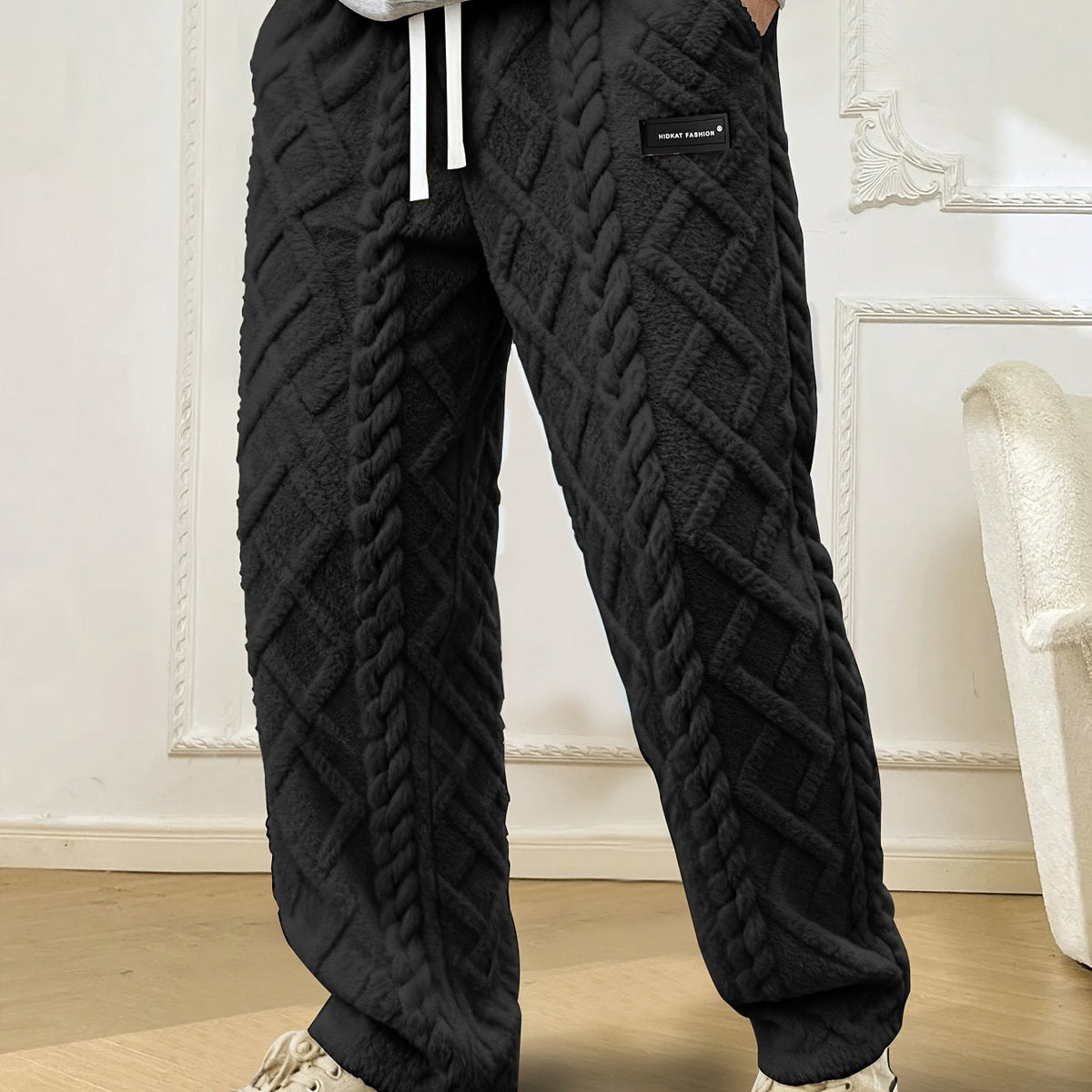 Thatcher | Men's Cosy Textured Drawstring Joggers - image 1