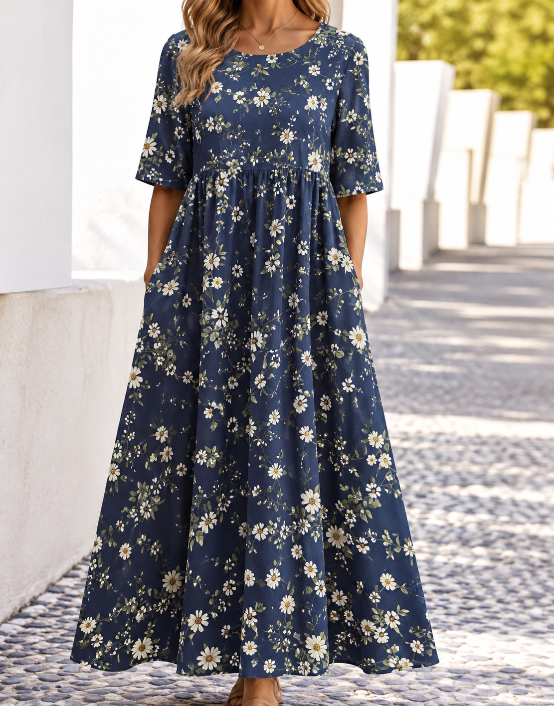 Ophelia | Women's Printed Floral Midi Dress