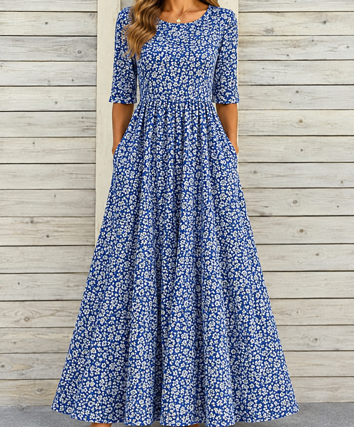 Ophelia | Women's Printed Floral Midi Dress
