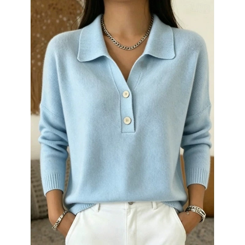 Women's collared polo jumper