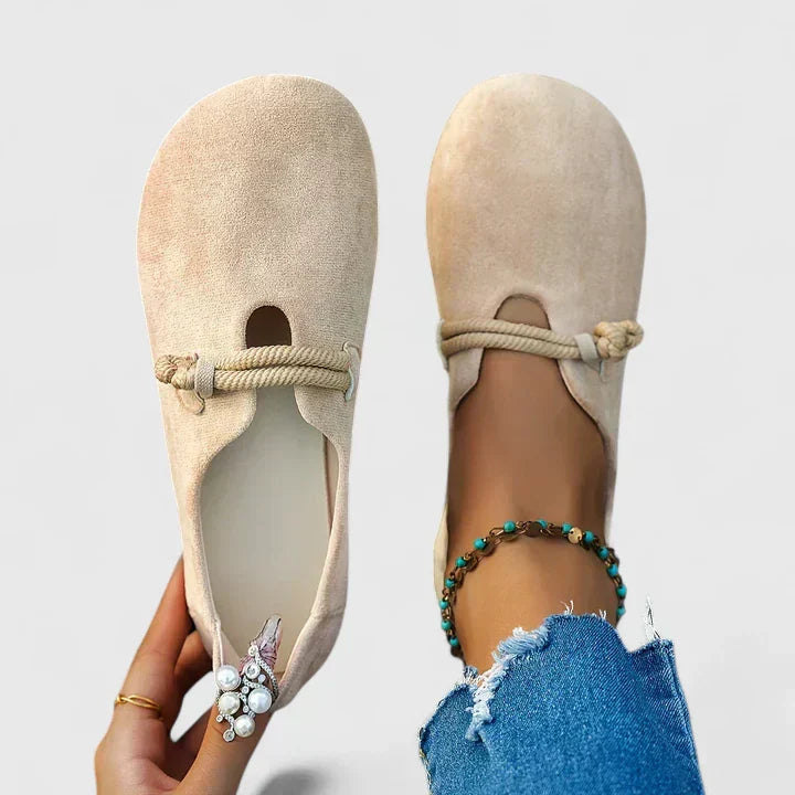 Orthopedic Loafers Women Faux Leather Textile Blend Cushioned Insole