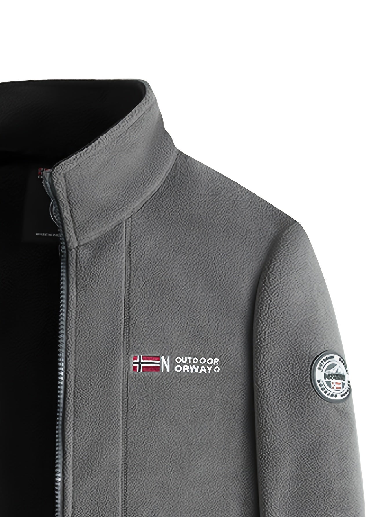 Julius / Men’s Fleece Zip Jacket with High Collar