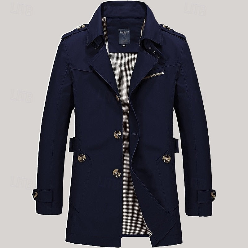 Winston | Men's Tailored Single-Breasted Trench Coat