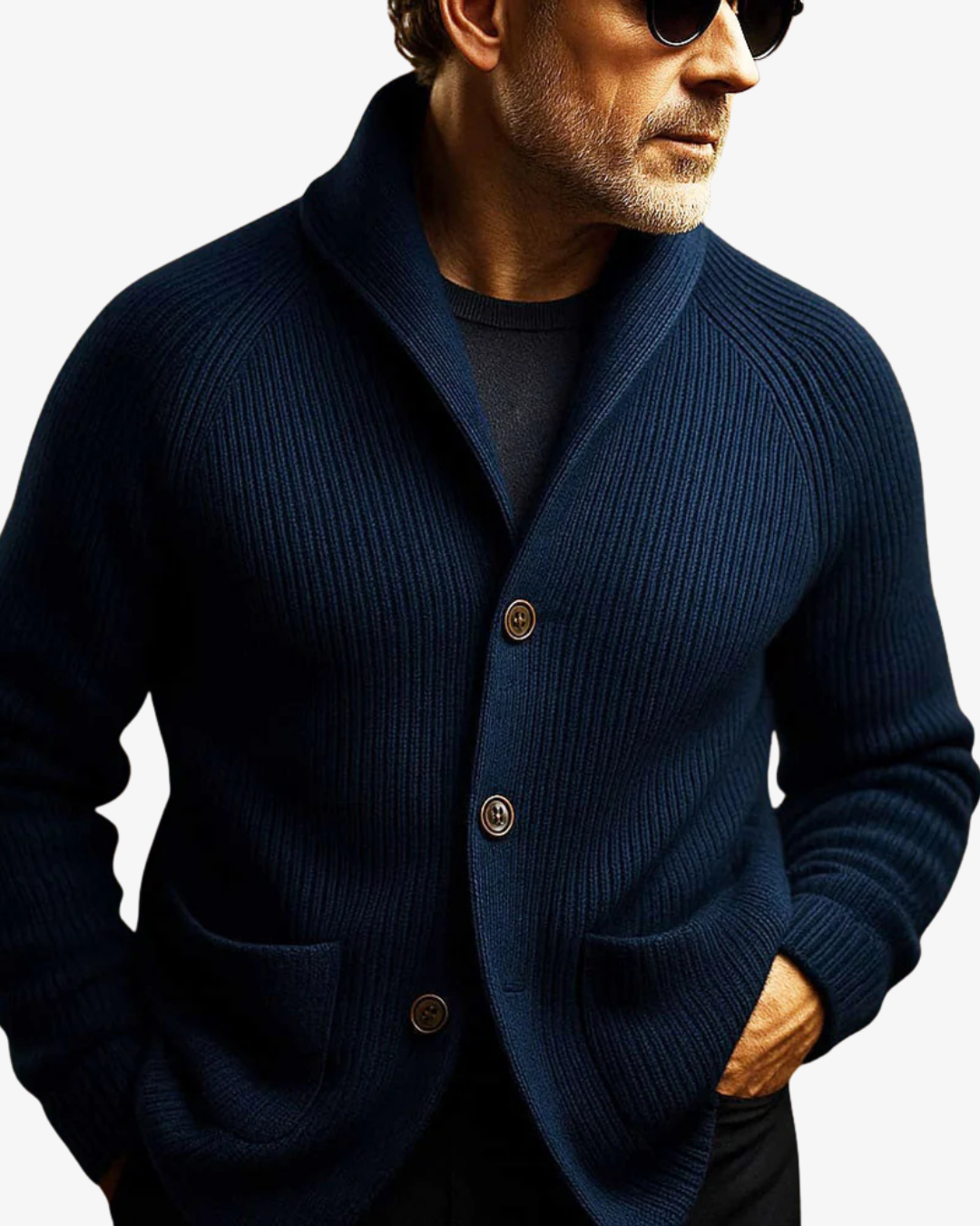 Hector | Men's Tailored Button-Front Knit Cardigan