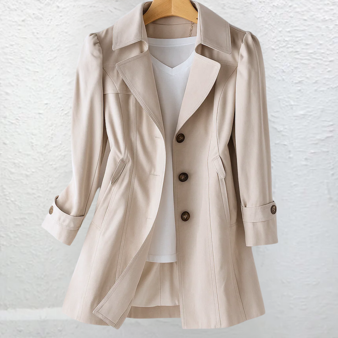 Margot | Women's Vintage Trench-Collar Coat