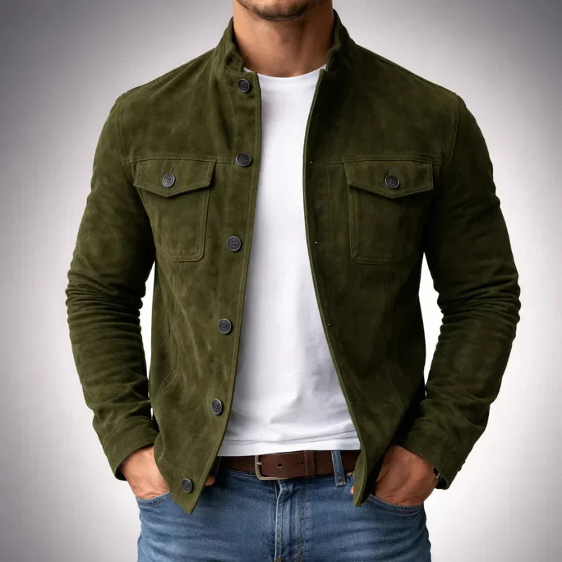 Alaric | Men's Classic Pocket Suede Jacket