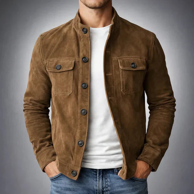 Alaric | Men's Classic Pocket Suede Jacket