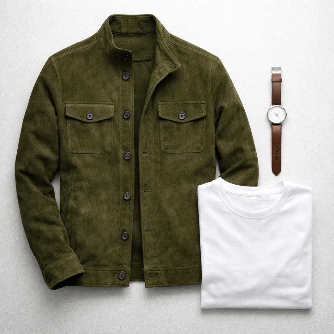 Alaric | Men's Classic Pocket Suede Jacket