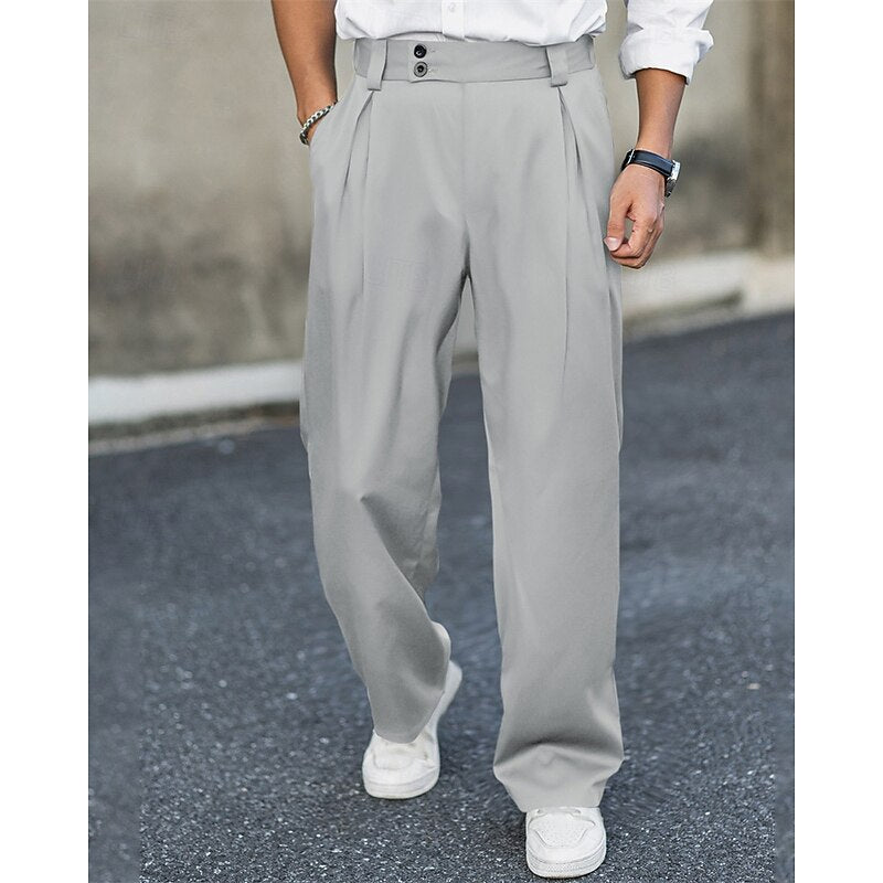 Xavier | Men's Pleated Tailored Trousers