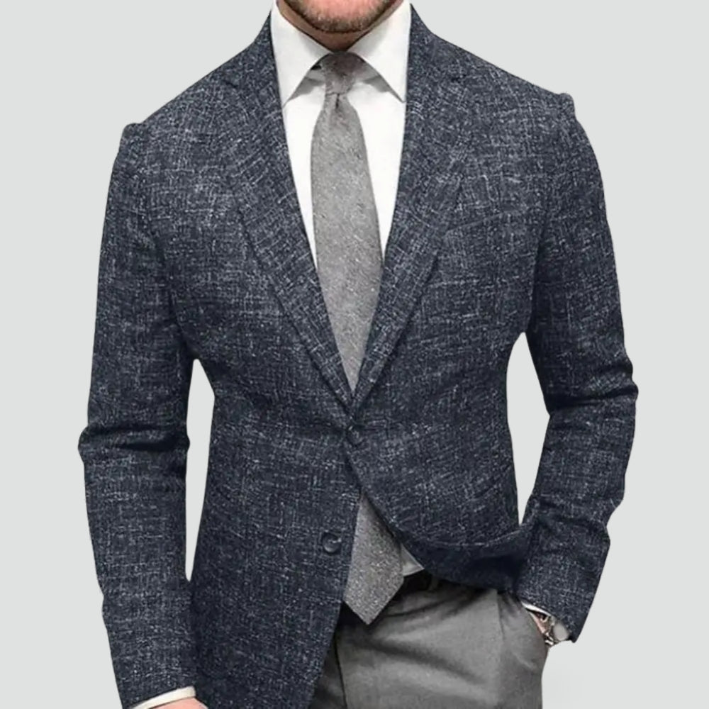 Men's Tailored Blazer, Notch Lapel Single-Breasted Jacket Regular Fit