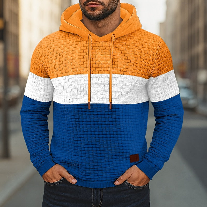 Reuben | Men's Colour-Block Pullover Hoodie