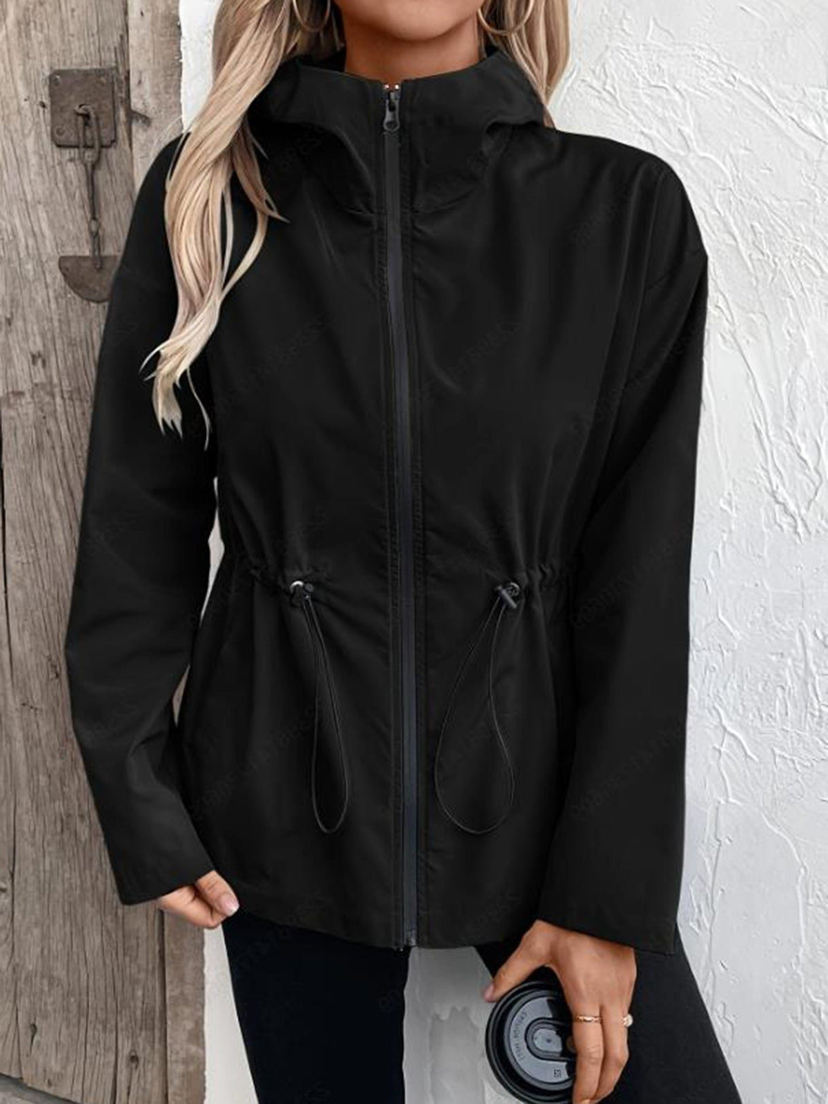 Edith | Women's Belted Zip-Up Raincoat