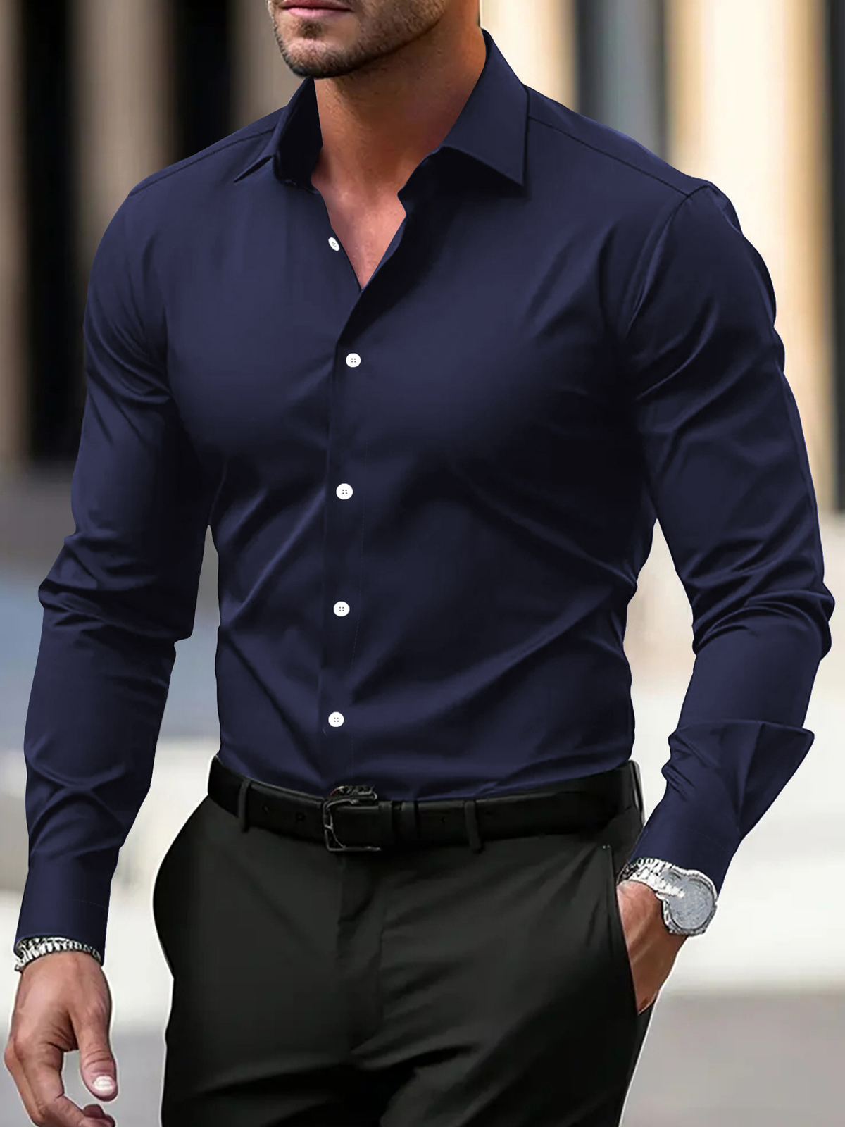 Douglas | Men's Button-Down Long-Sleeve Shirt