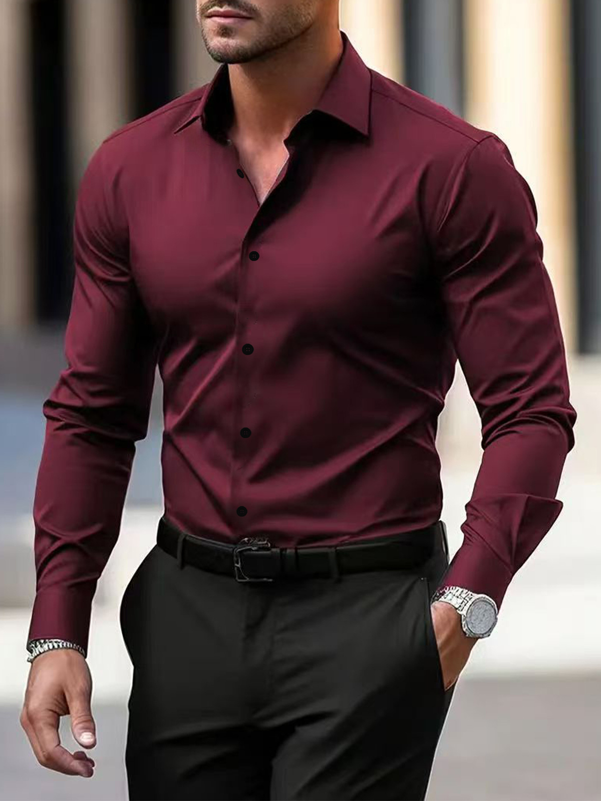 Douglas | Men's Button-Down Long-Sleeve Shirt