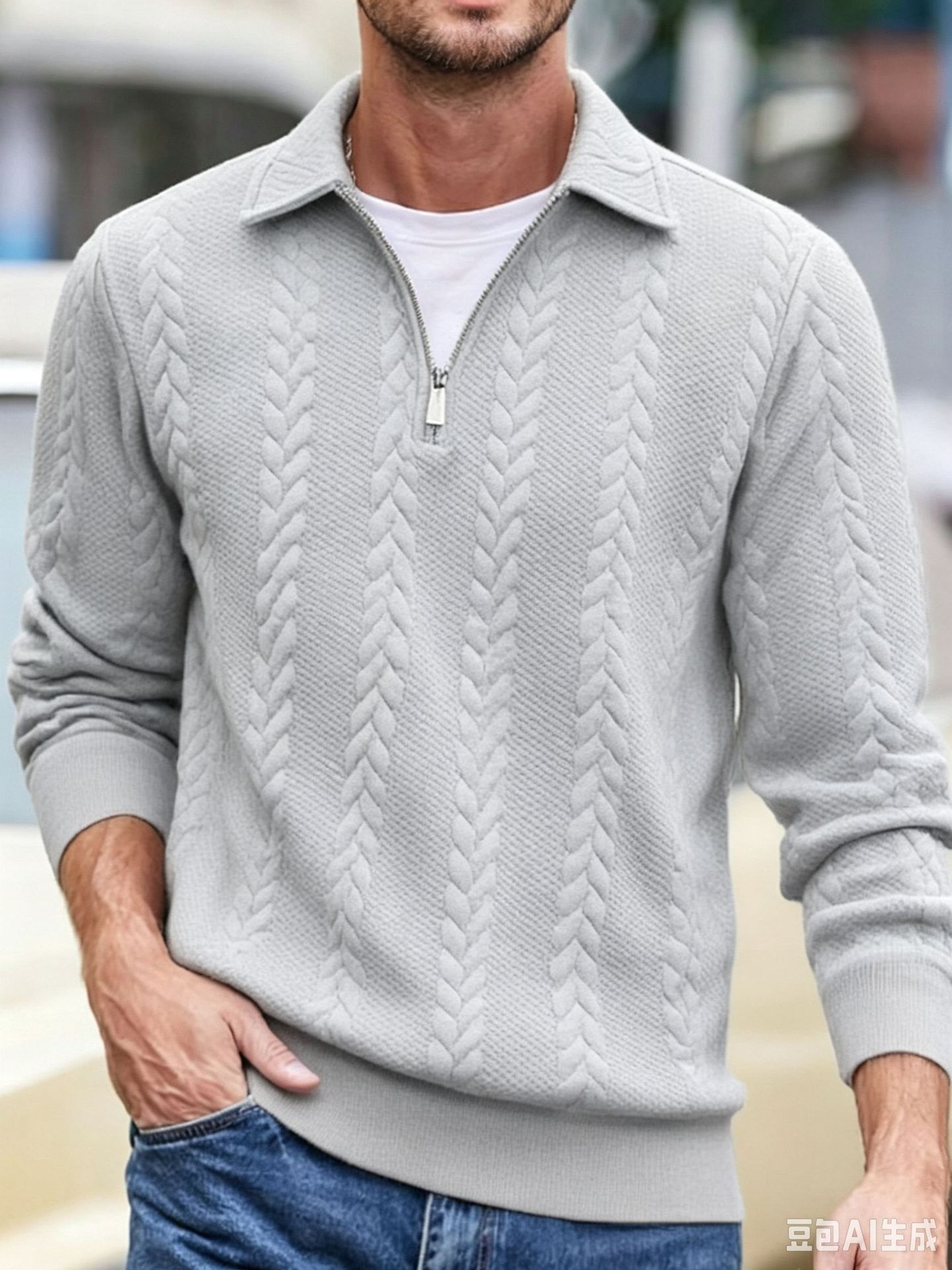 Hugo | Men's Zip Knit Sweater