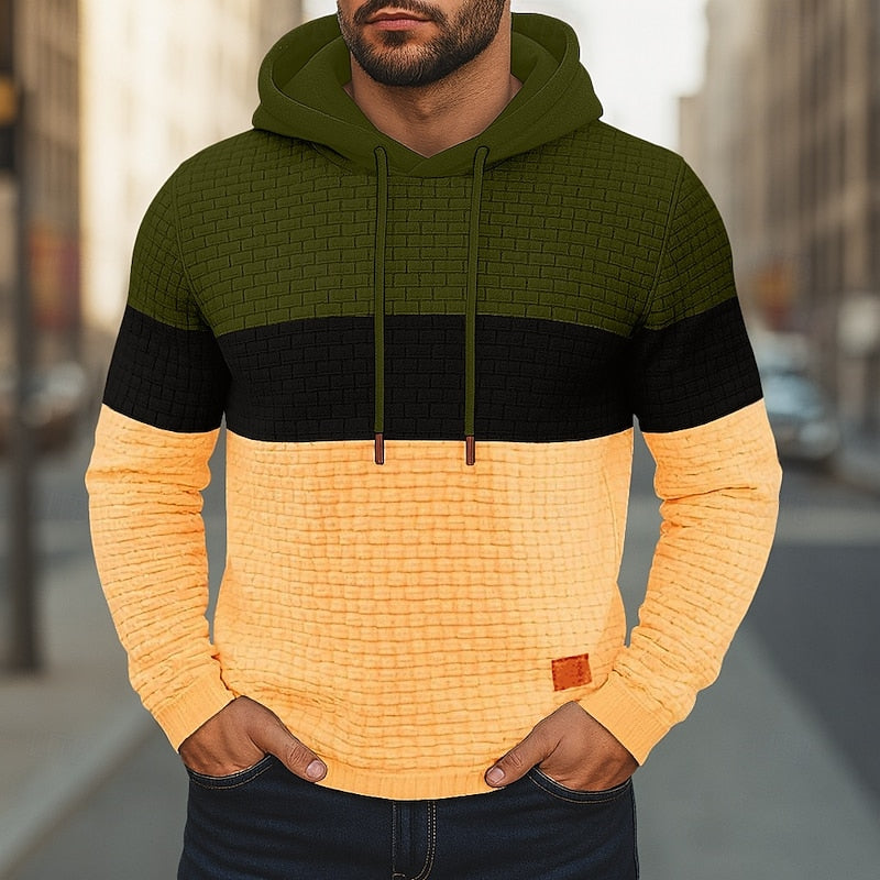 Reuben | Men's Colour-Block Pullover Hoodie