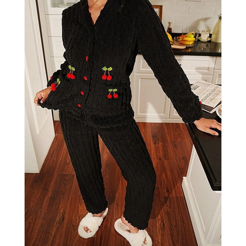 Ivy | Women's Cherry Two-Piece Lounge Set