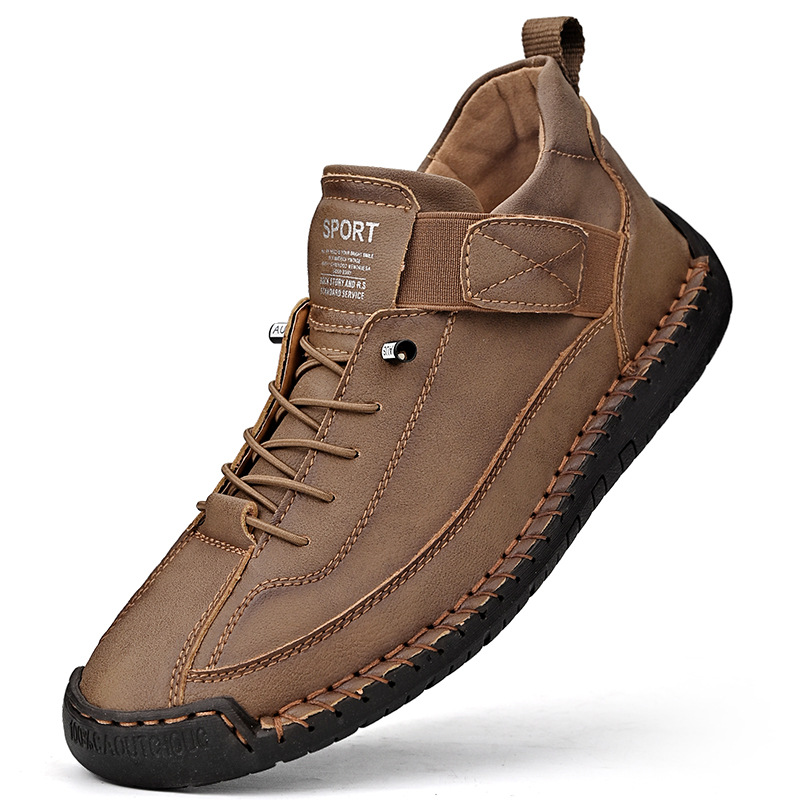 Women Sneaker Leather Slip On Cushioned Wide Fit