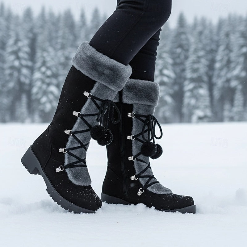 Lavinia | Women's Cosy Lace-Up Winter Boots