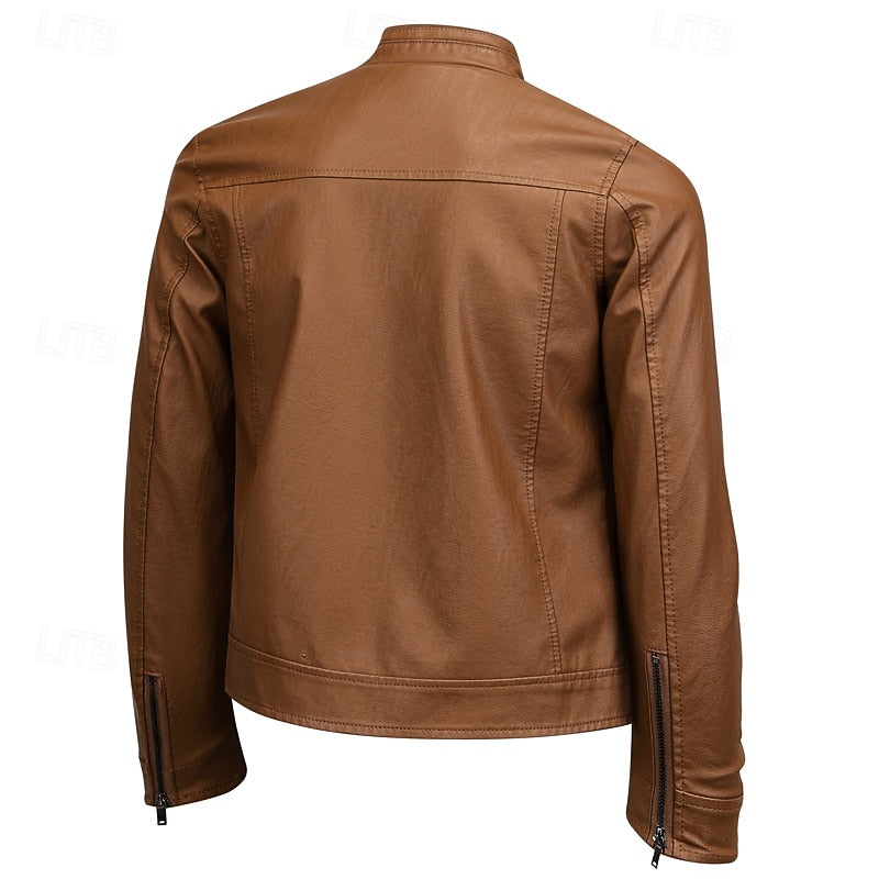 Rafferty | Men's Stand-Collar Zip-Up Moto Jacket