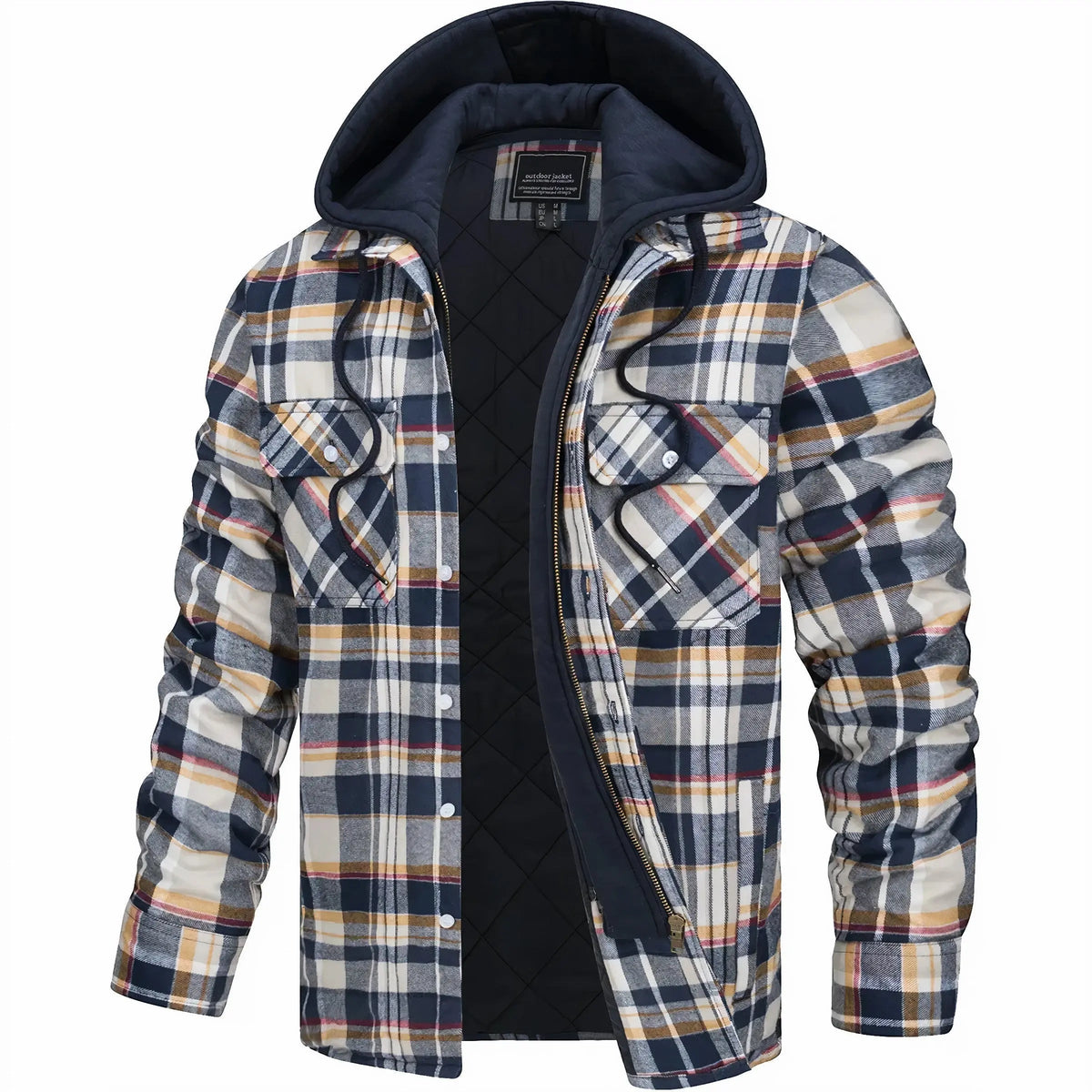 Rufus | Men's Checked Zip-Up Jacket for Autumn and Winter - original product photograph 1