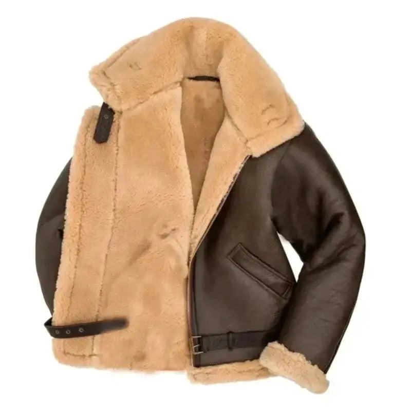 Edgar | Men's Classic Shearling-Style Aviator Jacket