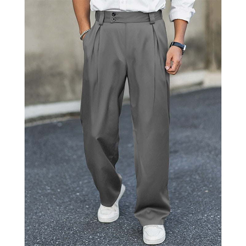 Xavier | Men's Pleated Tailored Trousers