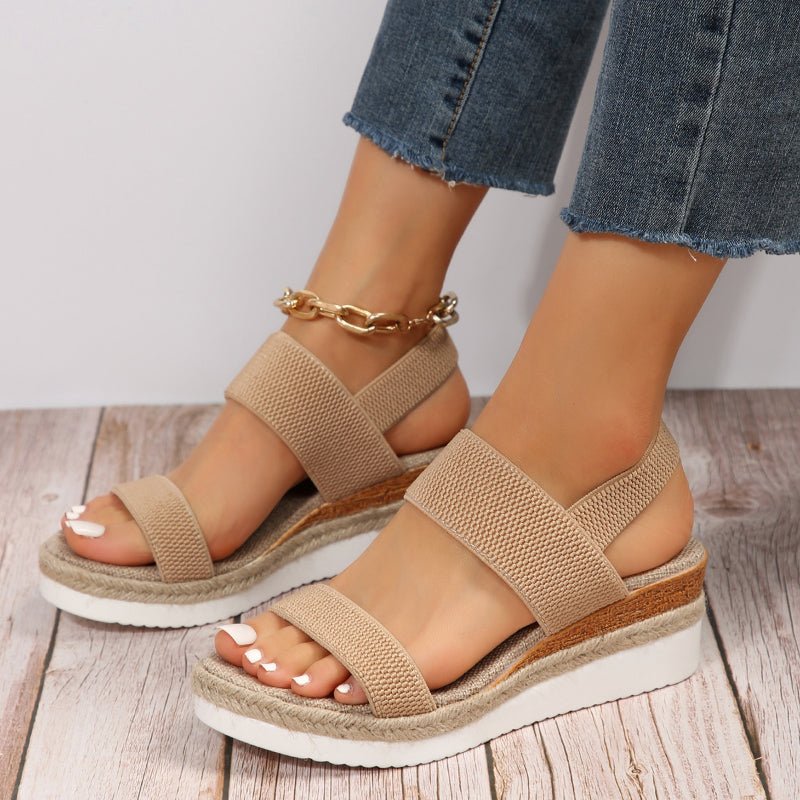 Women's Sandal Elastic Strap Platform Lightweight