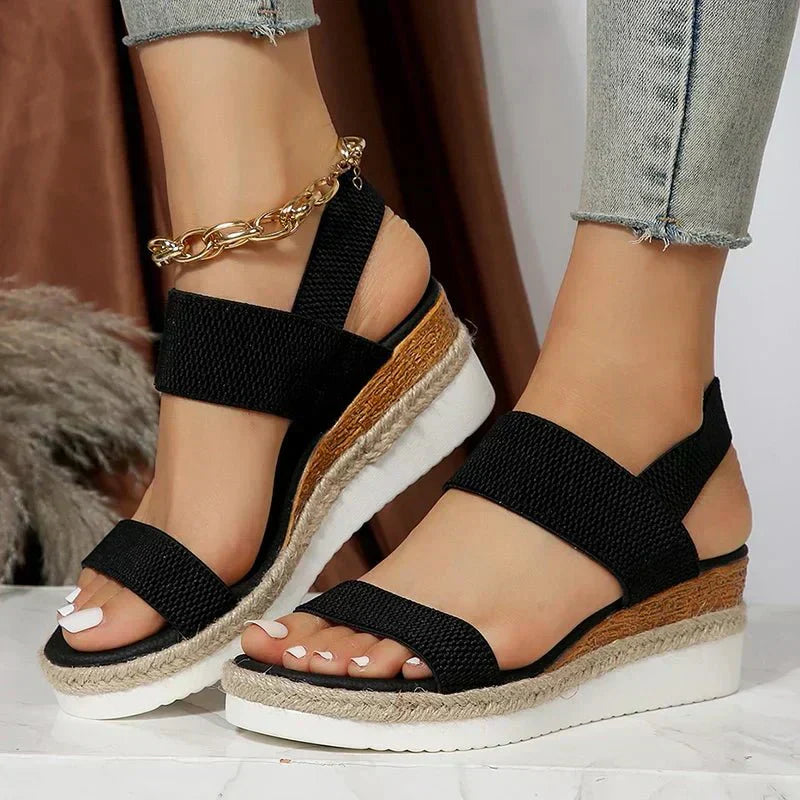 Women's Sandal Elastic Strap Platform Lightweight