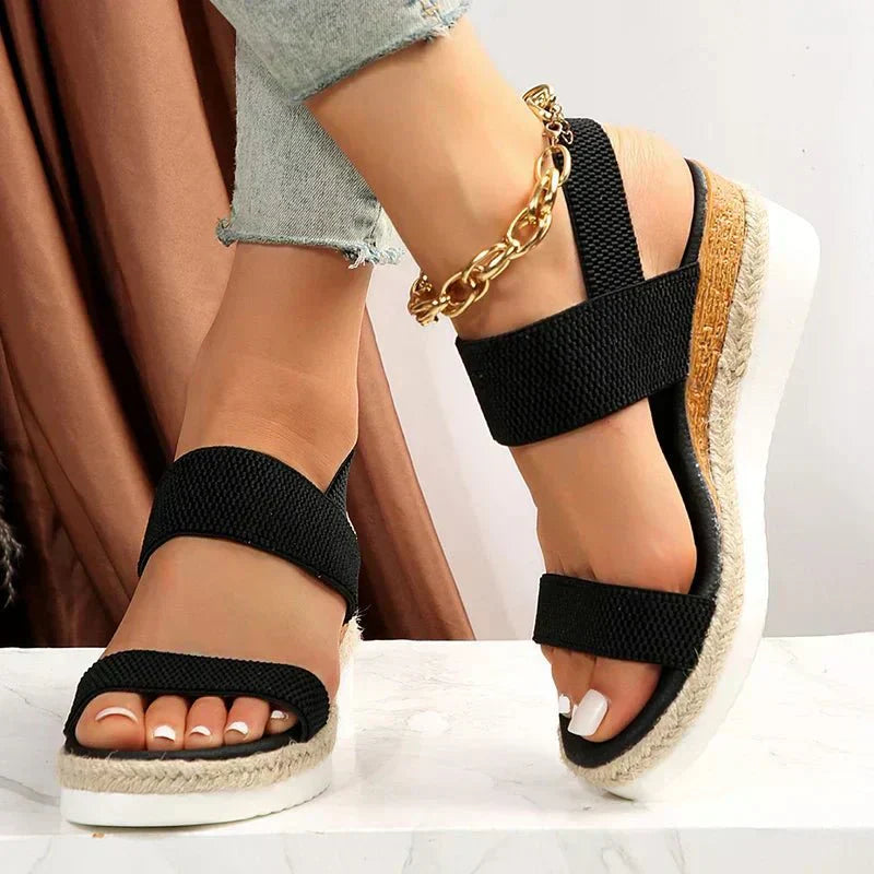 Women's Sandal Elastic Strap Platform Lightweight