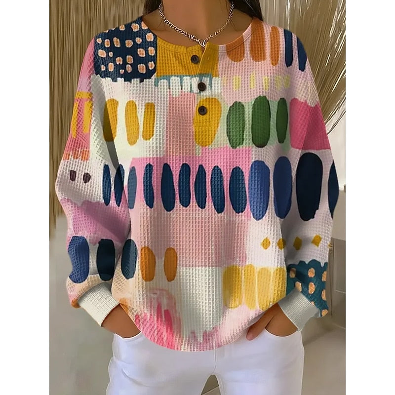 Olive | Women's Artful Print Sweatshirt