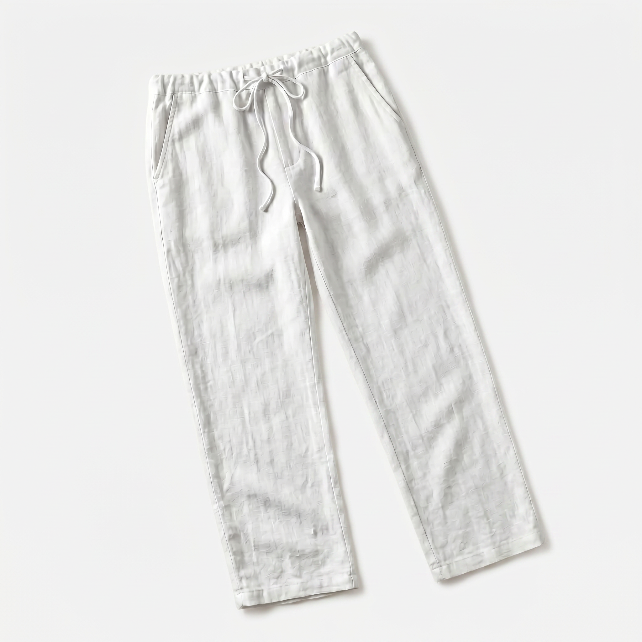 Men's Linen Trousers Elastic Waist Breathable