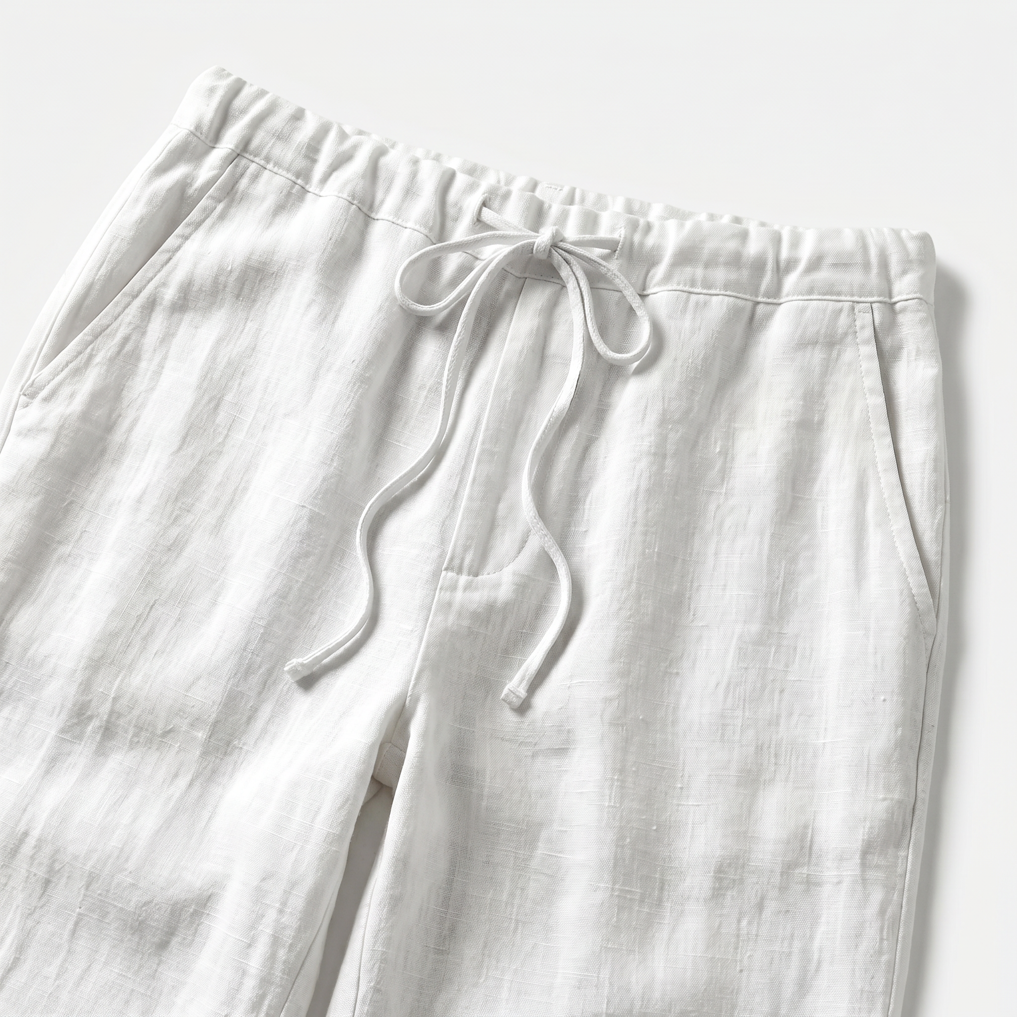 Men's Linen Trousers Elastic Waist Breathable