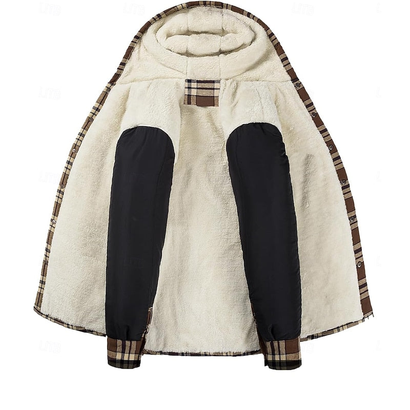 Bastian | Men's Hooded Checked Shirt Jacket