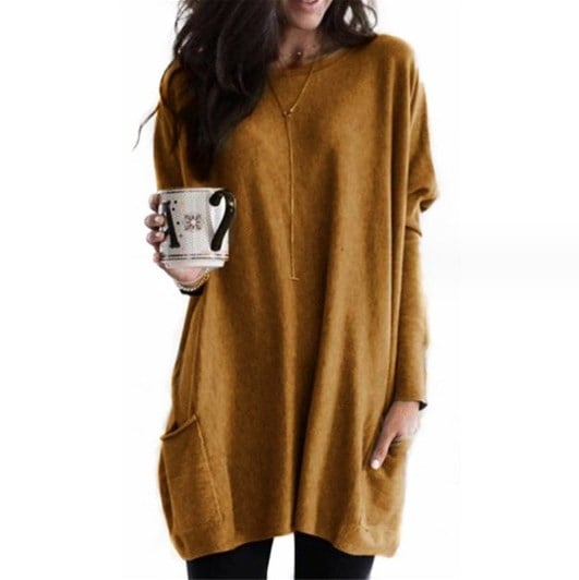 Imogen | Women's Relaxed Longline Tunic with Front Pockets – image 10