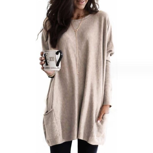 Imogen | Women's Relaxed Longline Tunic with Front Pockets – image 9