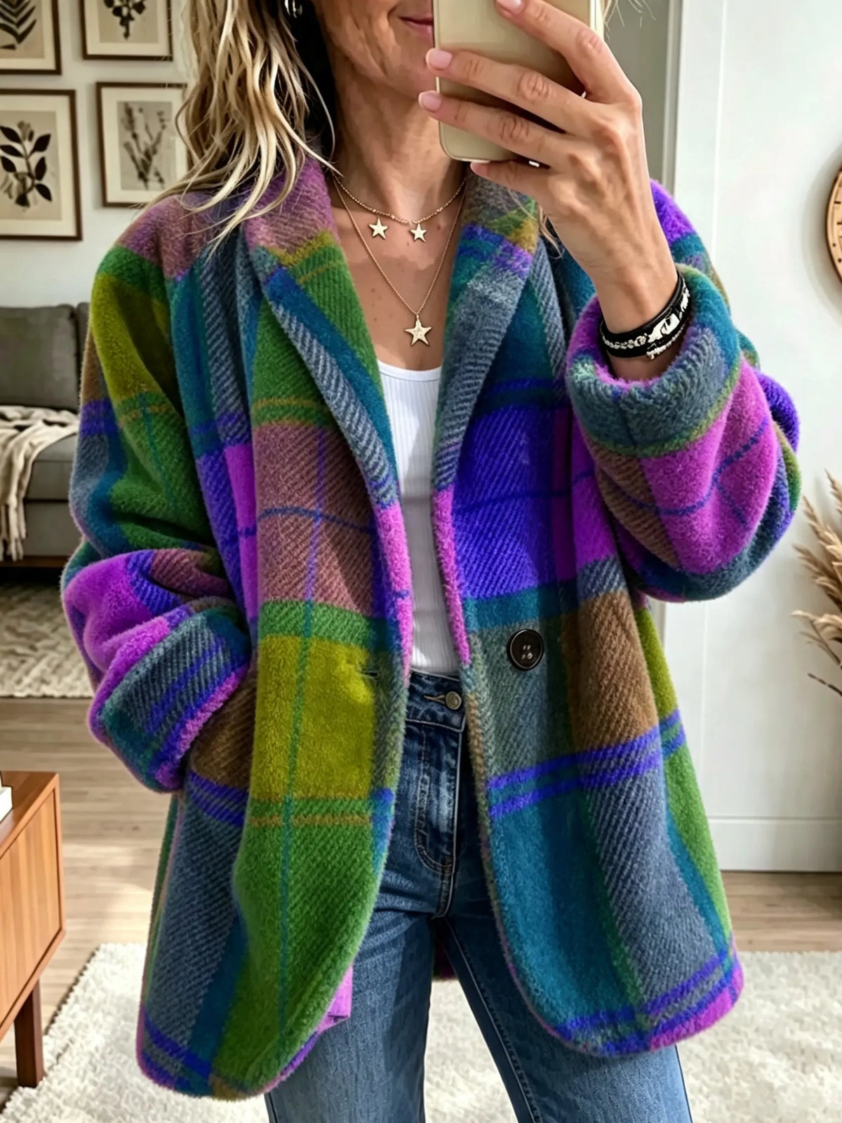Harriet | Women's Checked Statement Jacket
