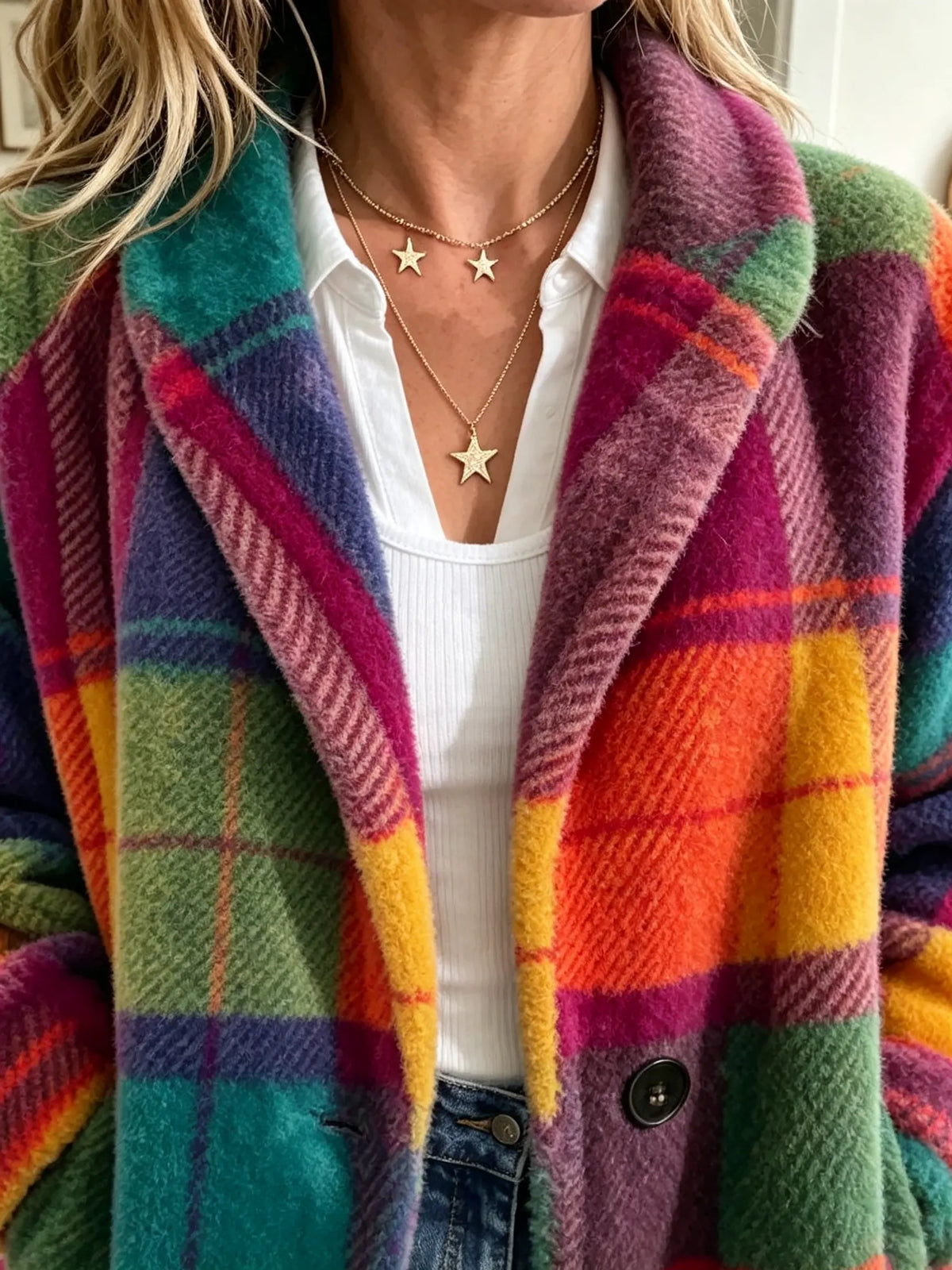 Harriet | Women's Checked Statement Jacket