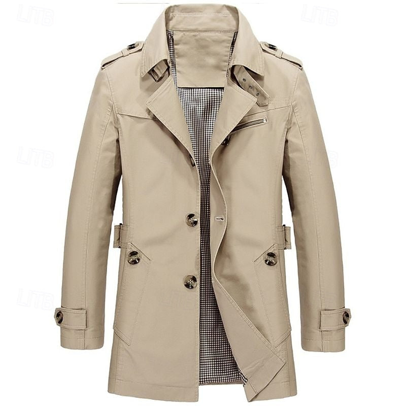 Winston | Men's Tailored Single-Breasted Trench Coat