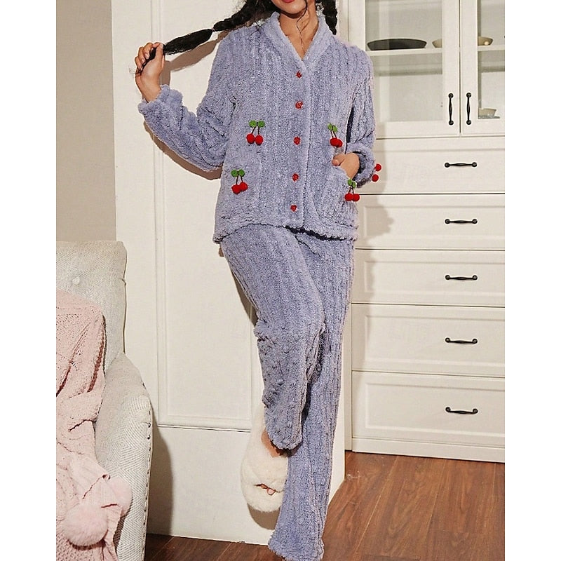 Ivy | Women's Cherry Two-Piece Lounge Set