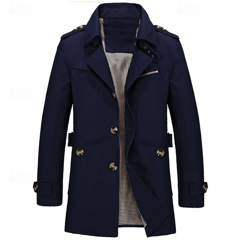 Winston | Men's Tailored Single-Breasted Trench Coat
