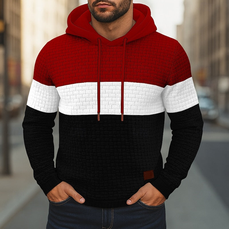 Reuben | Men's Colour-Block Pullover Hoodie