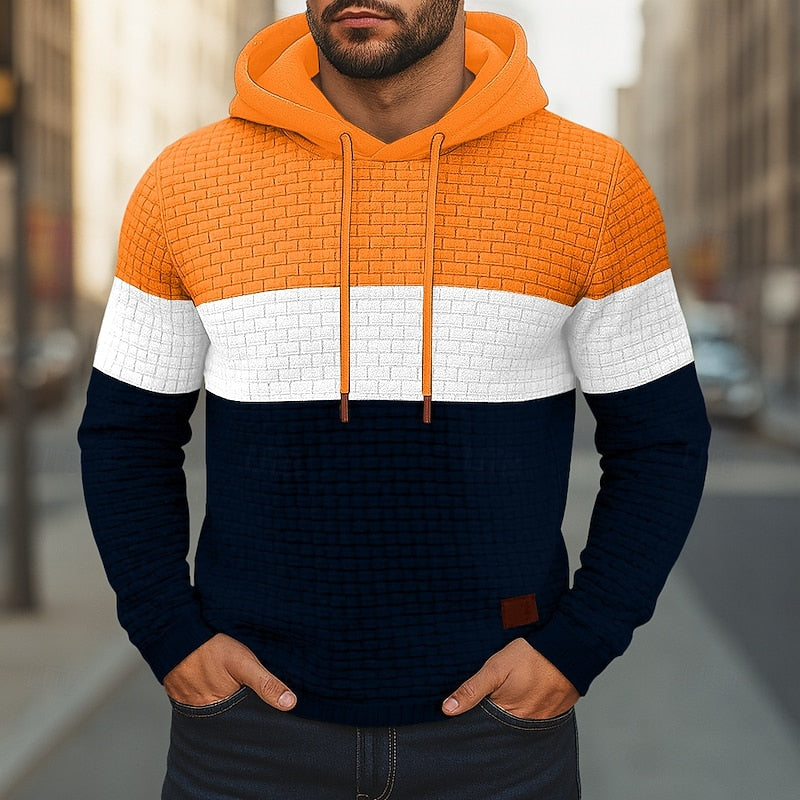 Reuben | Men's Colour-Block Pullover Hoodie