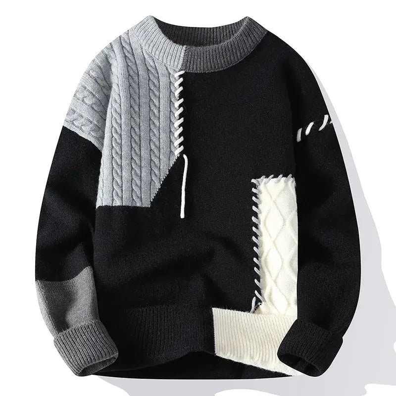 Alistair | Men's Colour-Block Knitted Jumper