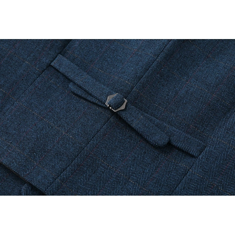 Basil | Men's Tailored Herringbone Button Waistcoat